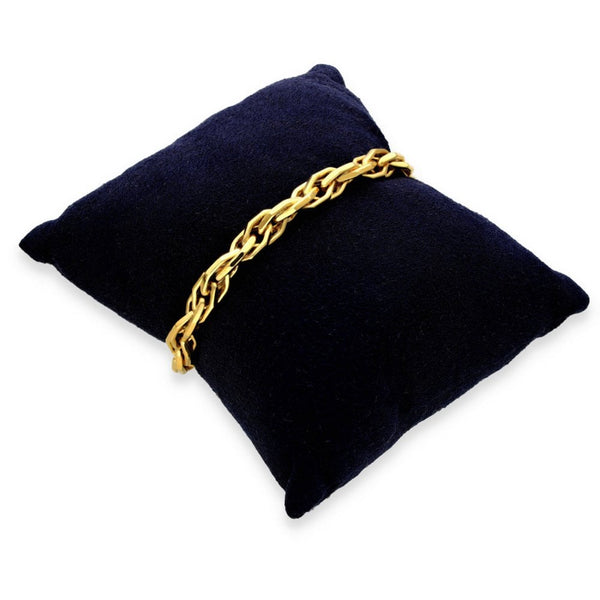 9ct Yellow Gold Hollow Octagonal Bracelet - 7.5" - 9.7g