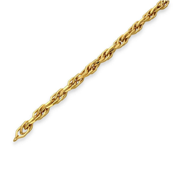 9ct Yellow Gold Hollow Octagonal Bracelet - 7.5" - 9.7g