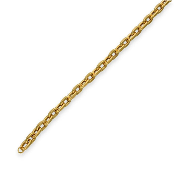 9ct Yellow Gold Hollow Oval Belcher Bracelet - 7.5" - 8.0g