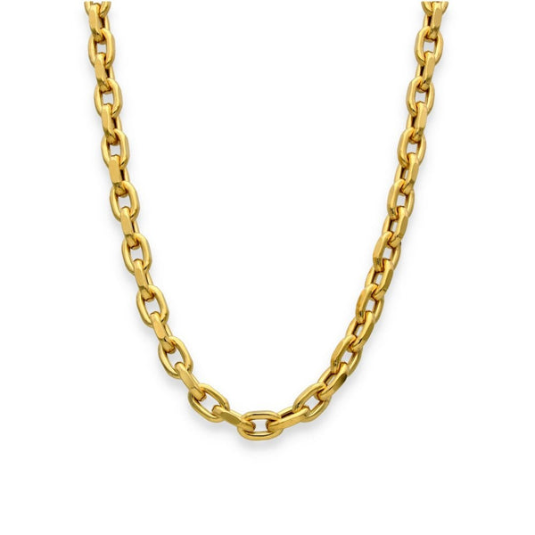 9ct Yellow Gold Oval Belcher Chain - 20" - 21.1g