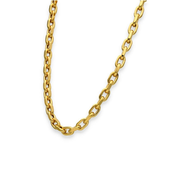 9ct Yellow Gold Oval Belcher Chain - 20" - 21.1g