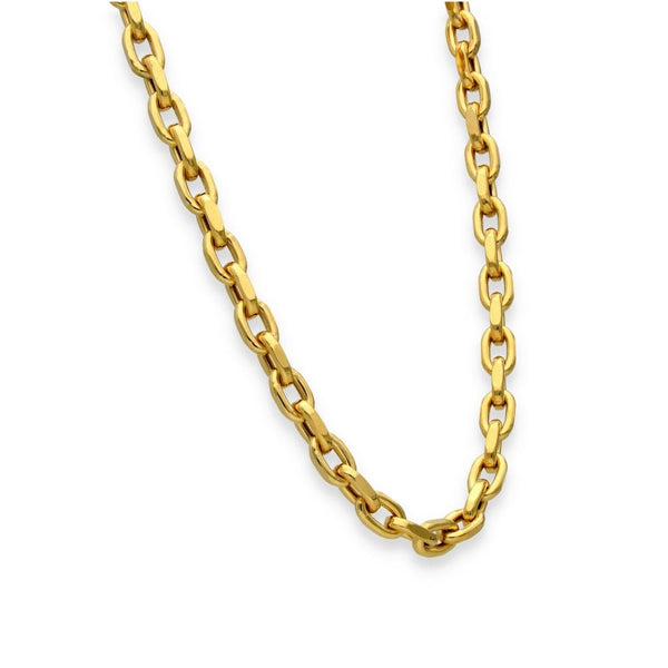 9ct Yellow Gold Oval Belcher Chain - 18" - 19.1g