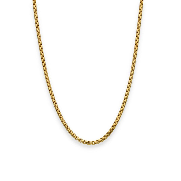 9ct Yellow Gold Box-Belcher Chain - 18" - 5.5g