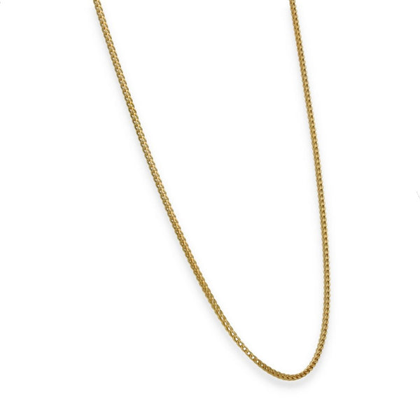 9ct Yellow Gold Foxtail Chain - 20" - 2.2g