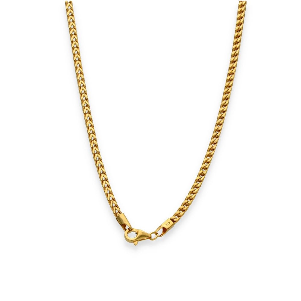 9ct Yellow Gold Foxtail Chain - 18" - 7.2g