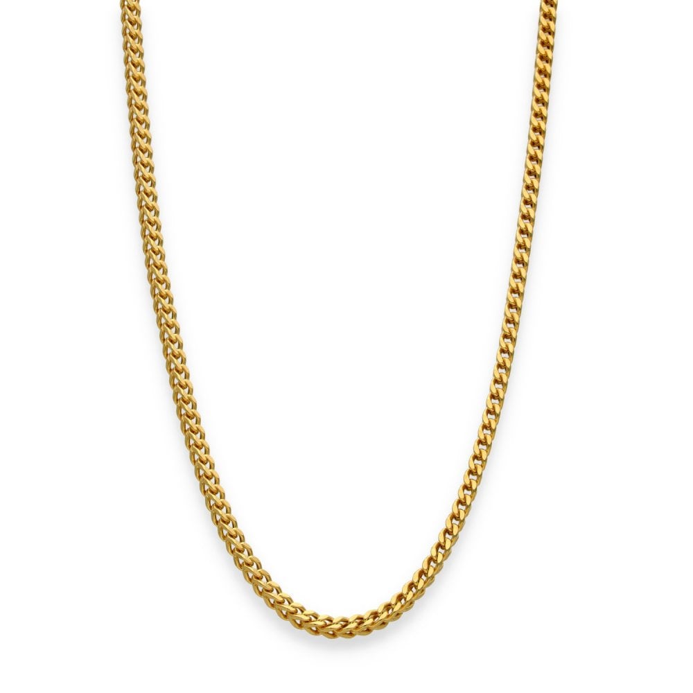 9ct Yellow Gold Foxtail Chain - 20" - 8.0g