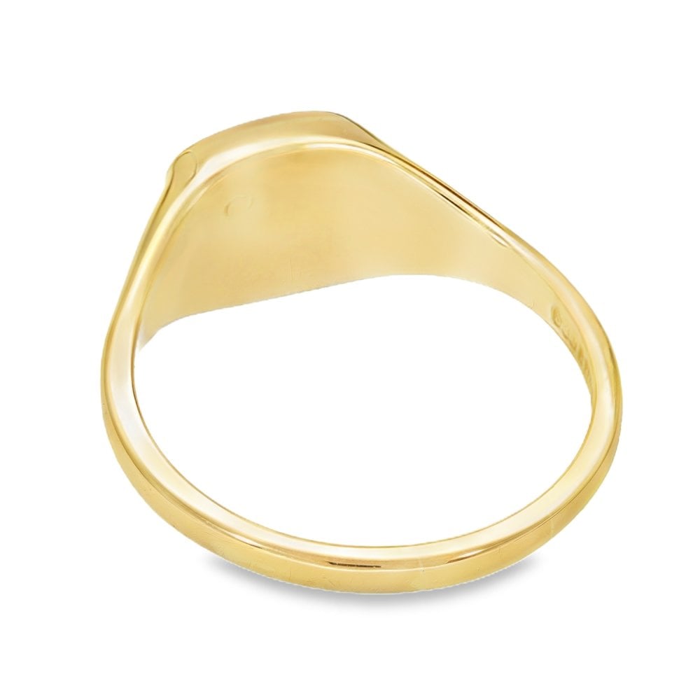 18ct Yellow Gold Diamond Signet Ring - Size Z+7 - 0.50ct