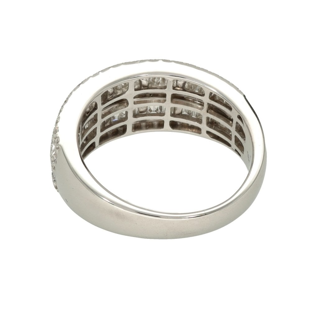 18ct White Gold Diamond Cocktail Ring - Size N - 1.39ct