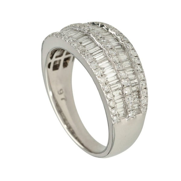 18ct White Gold Diamond Cocktail Ring - Size N - 1.39ct