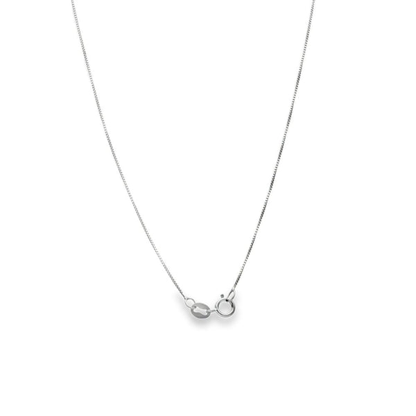 18ct White Gold Diamond Heart Key Pendant & Chain - 18" - 0.28ct