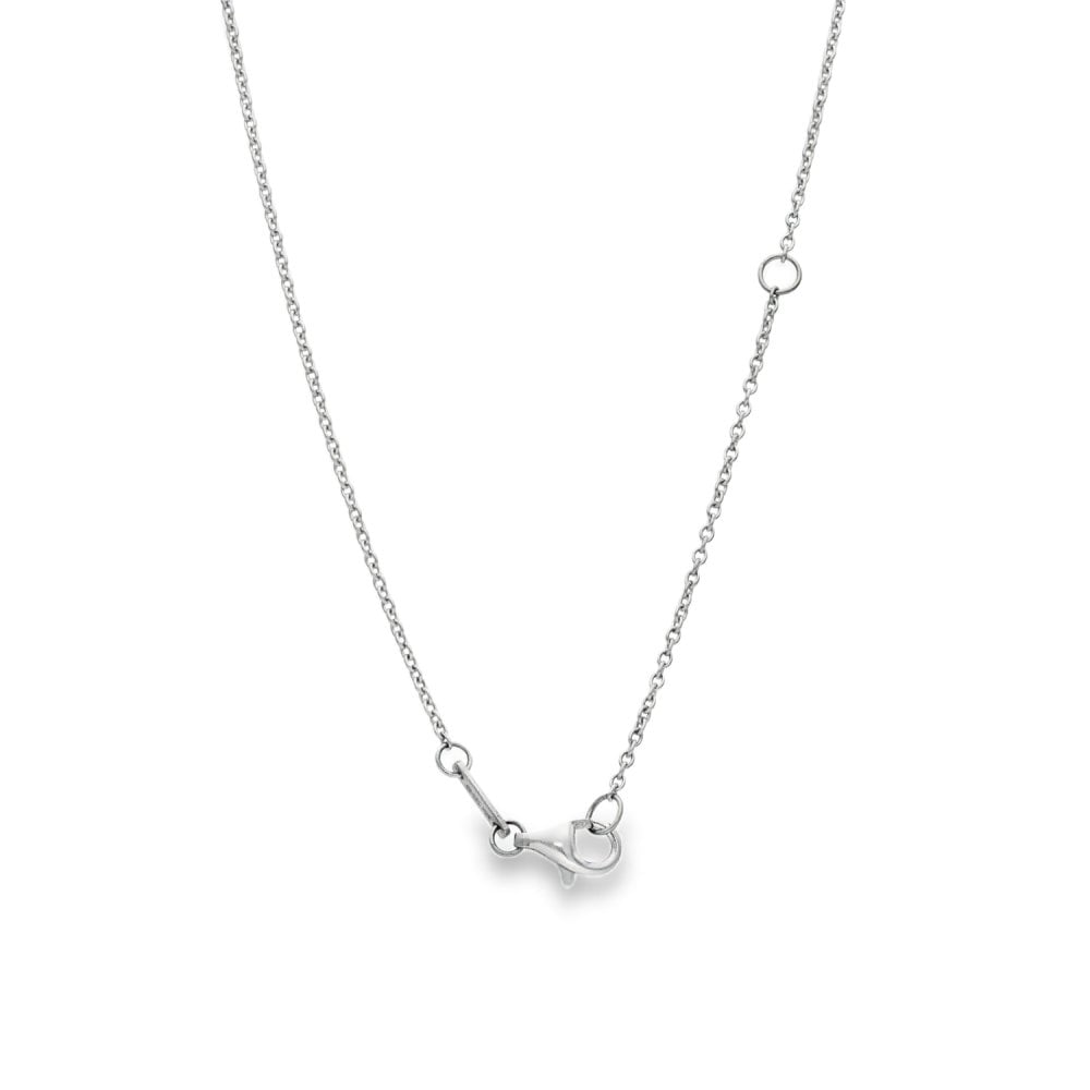 9ct White Gold Diamond Cross Pendant & Trace Chain - 18" -0.31ct