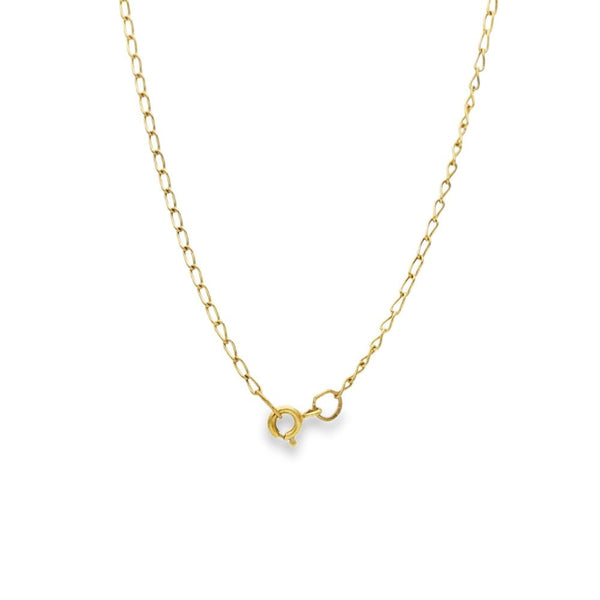 9ct Yellow Gold CZ Marquise Pendant & Necklace - 18" - 5.7g
