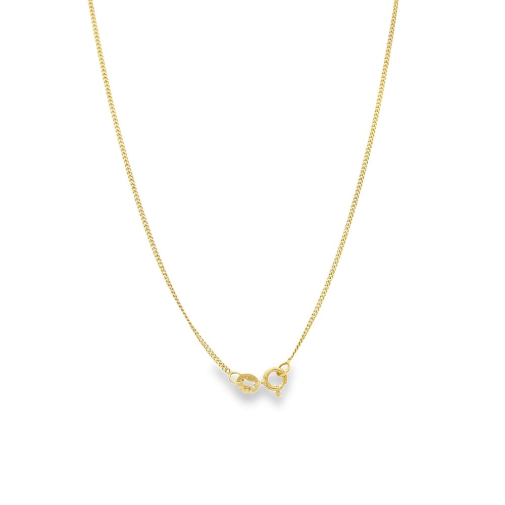 9ct Yellow Gold Marquise Garnet Pendant & Necklace - 18" - 3.0g