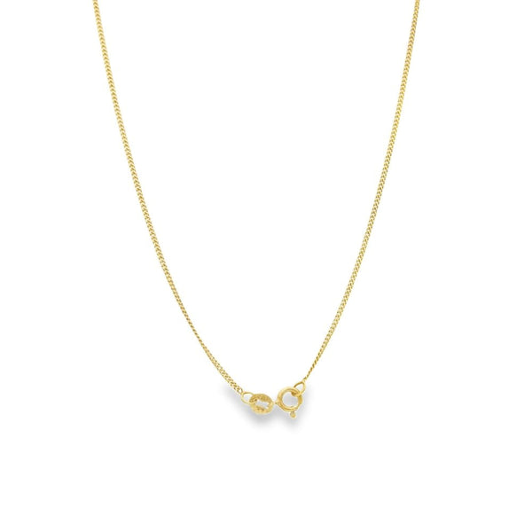 9ct Yellow Gold Marquise Garnet Pendant & Necklace - 18" - 3.0g