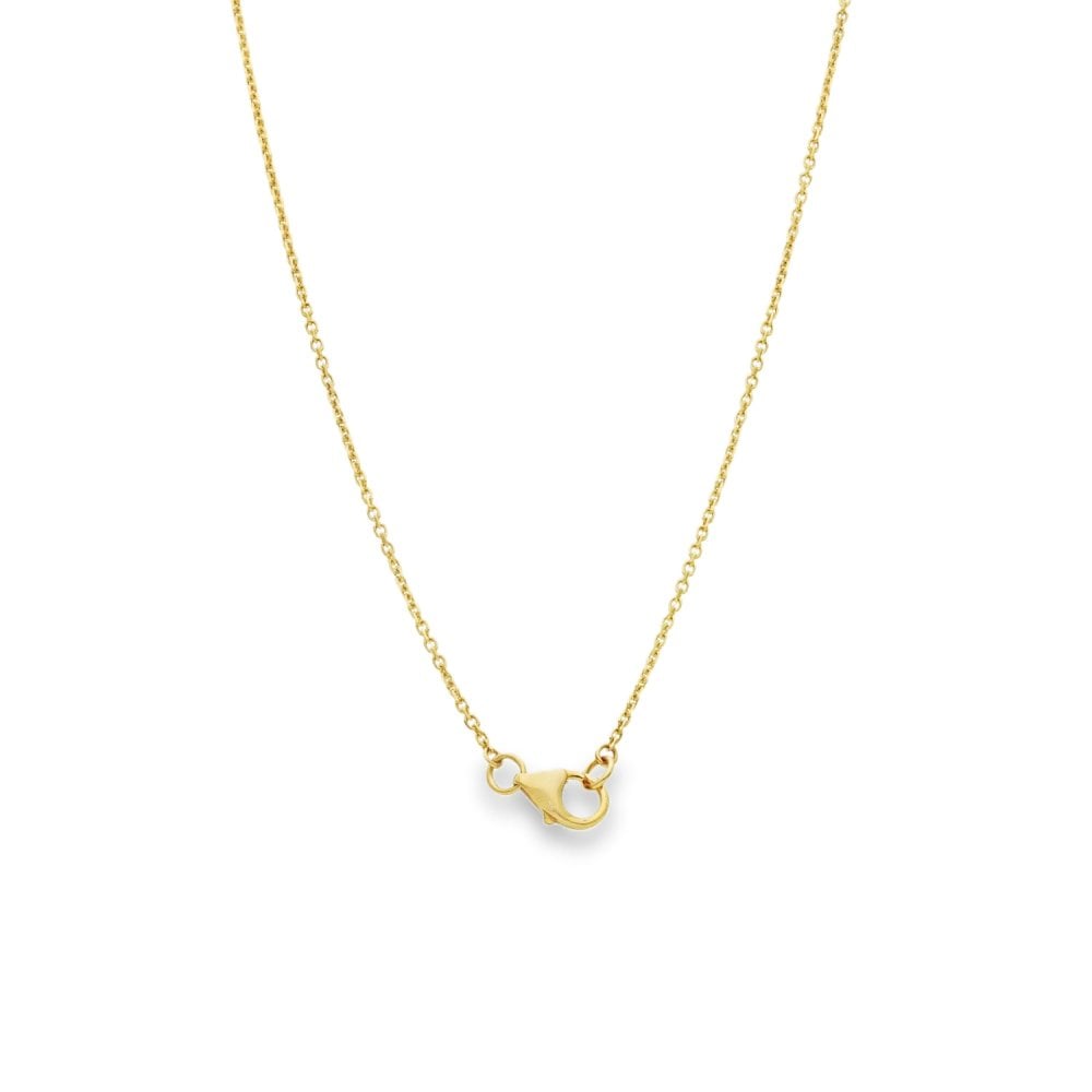9ct Yellow Gold Diamond Initial R Butterfly Pendant & Necklace