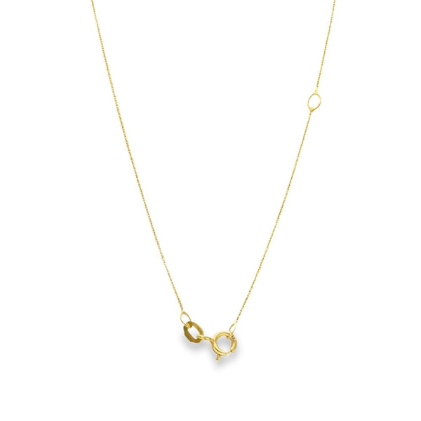 9ct Yellow Gold Diamond Locket & Necklace - 17x26x6mm - 0.02ct
