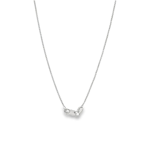 18ct White Gold Diamond Cross Pendant & Spiga Chain -16" -0.43ct