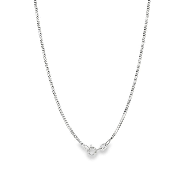 9ct White Gold Pink Tourmaline Pendant & Necklace - 18" - 8.3g