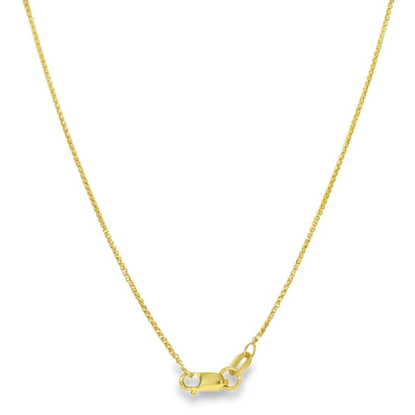 9ct Yellow Gold Trillion Tanzanite Pendant & Necklace -18" -5.2g