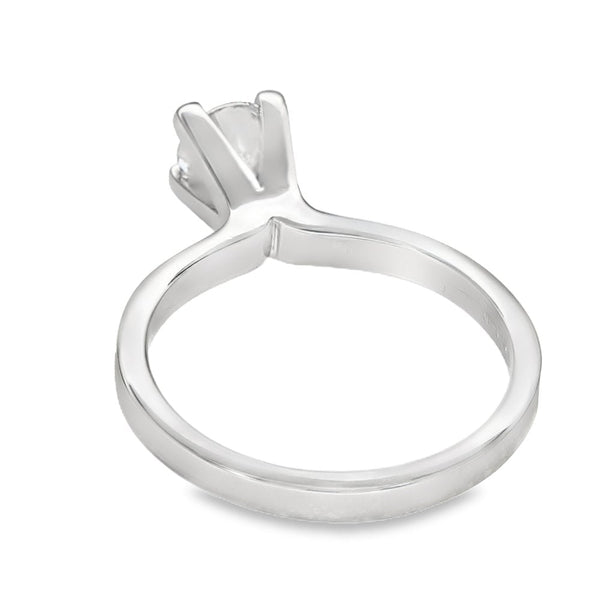 18ct White Gold Diamond Engagement Ring - Size K½ - 0.50ct