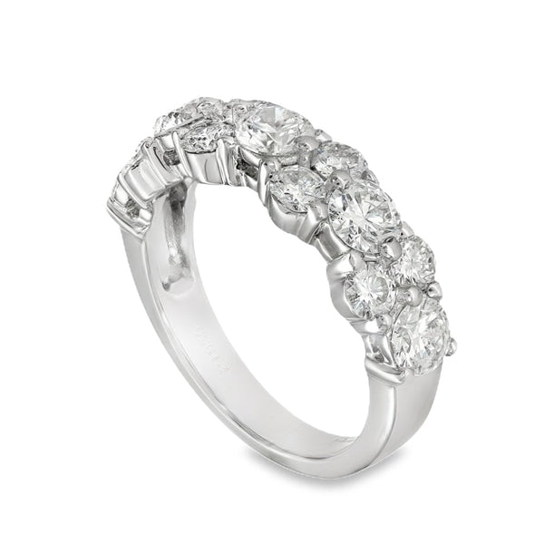 950 Platinum Diamond Cluster Ring - Size K½ - 2.05ct