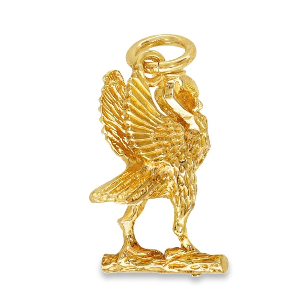 9ct Yellow Gold Liverbird Charm - 12x19x9mm - 2.7g