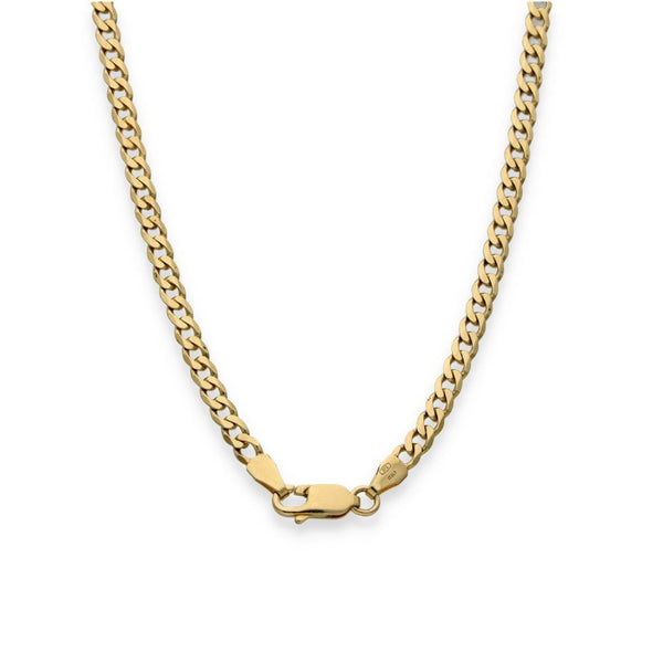 9ct Yellow Gold Flat Curb Chain - 30" - 16.2g