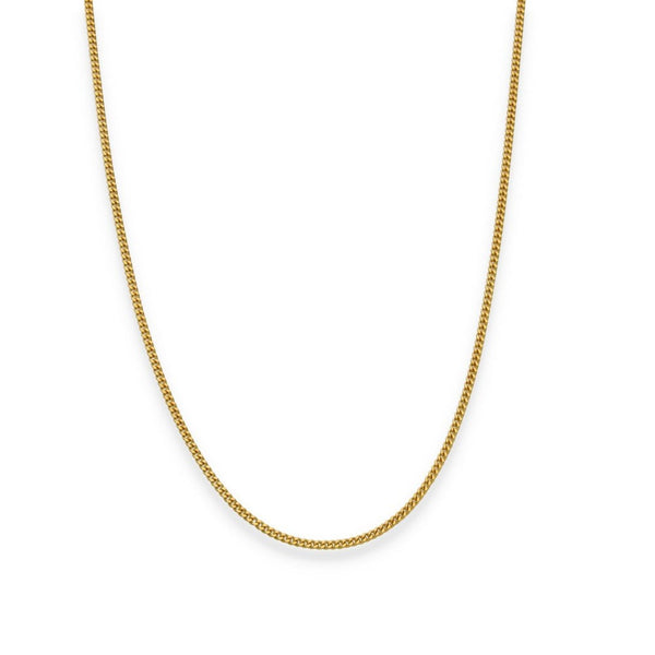 18ct Yellow Gold Fine Curb Chain - 18" - 2.9g