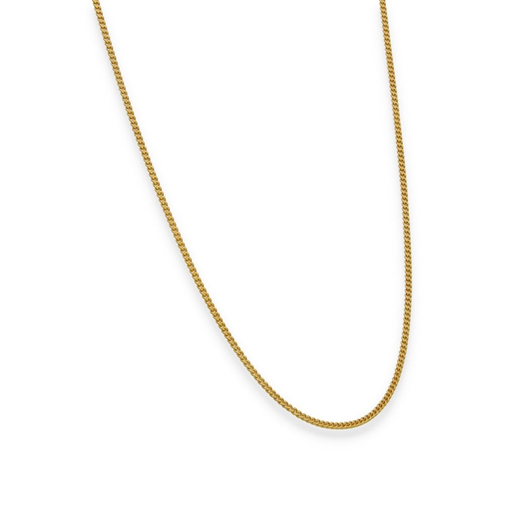 18ct Yellow Gold Fine Curb Chain - 18" - 2.9g