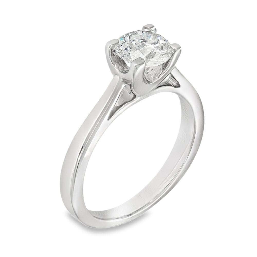 950 Platinum Diamond Engagement Ring - Size L - 1.01ct