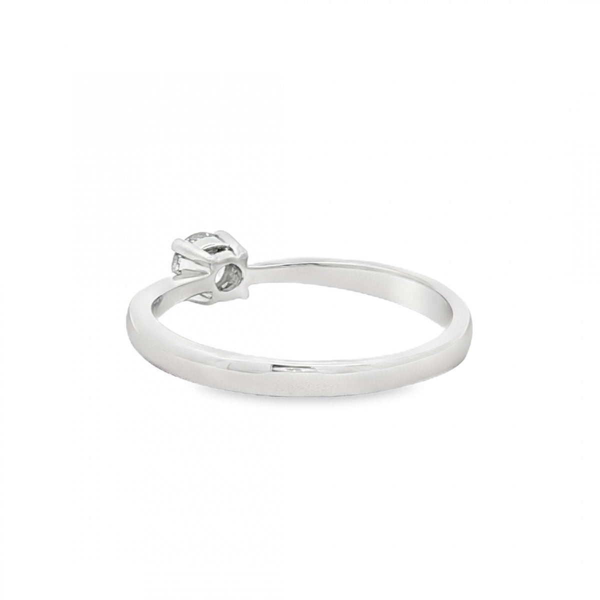 9ct White Gold Diamond Engagement Ring - Size N½ - 0.25ct