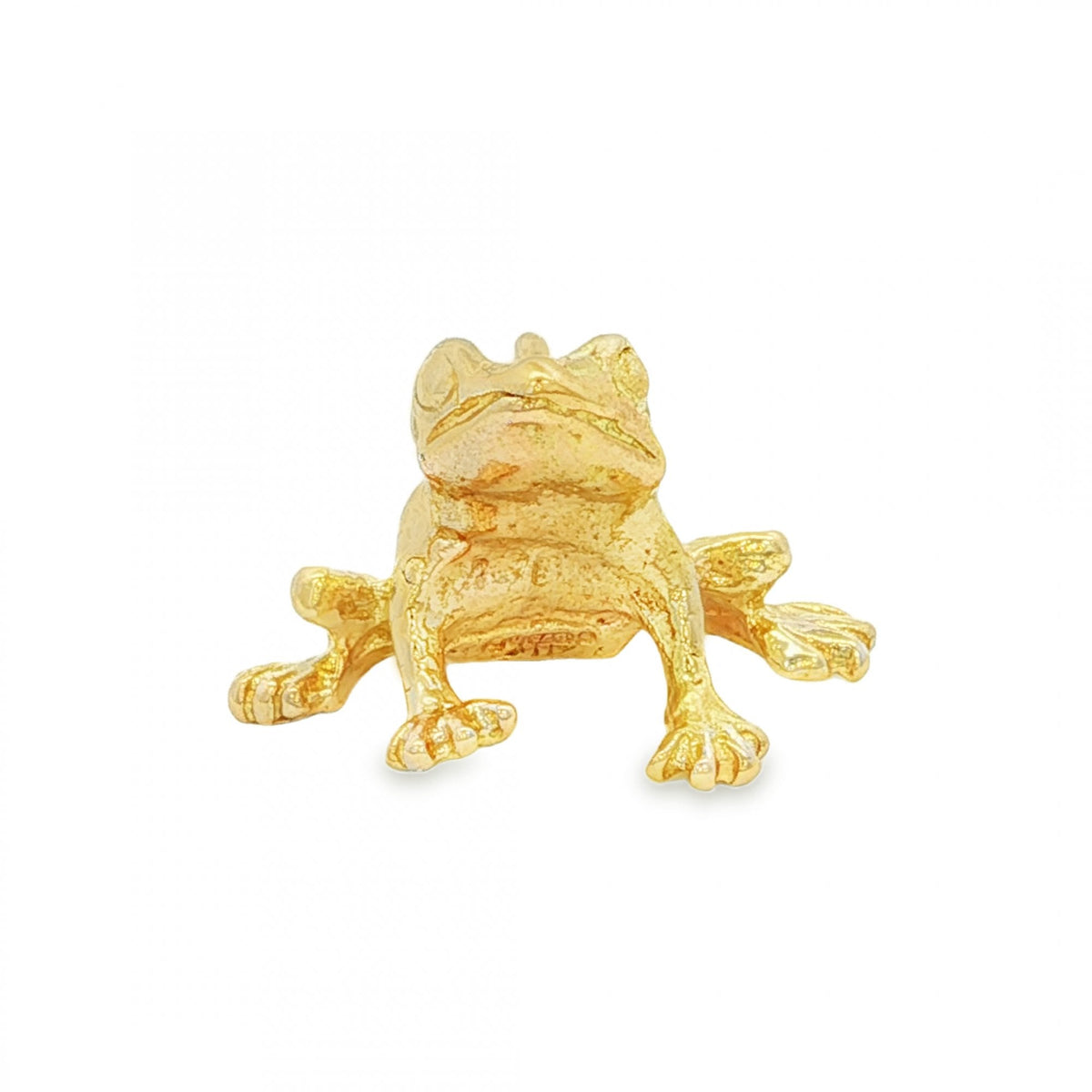 9ct Yellow Gold Frog Charm - 19x13x12mm - 5.0g