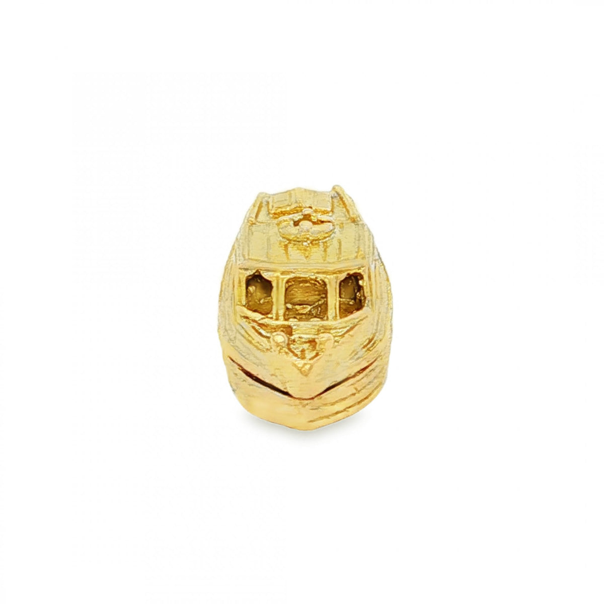 9ct Yellow Gold Hinged Boat Charm - 27x10x9mm - 5.8g