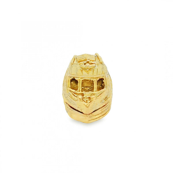9ct Yellow Gold Hinged Boat Charm - 27x10x9mm - 5.8g