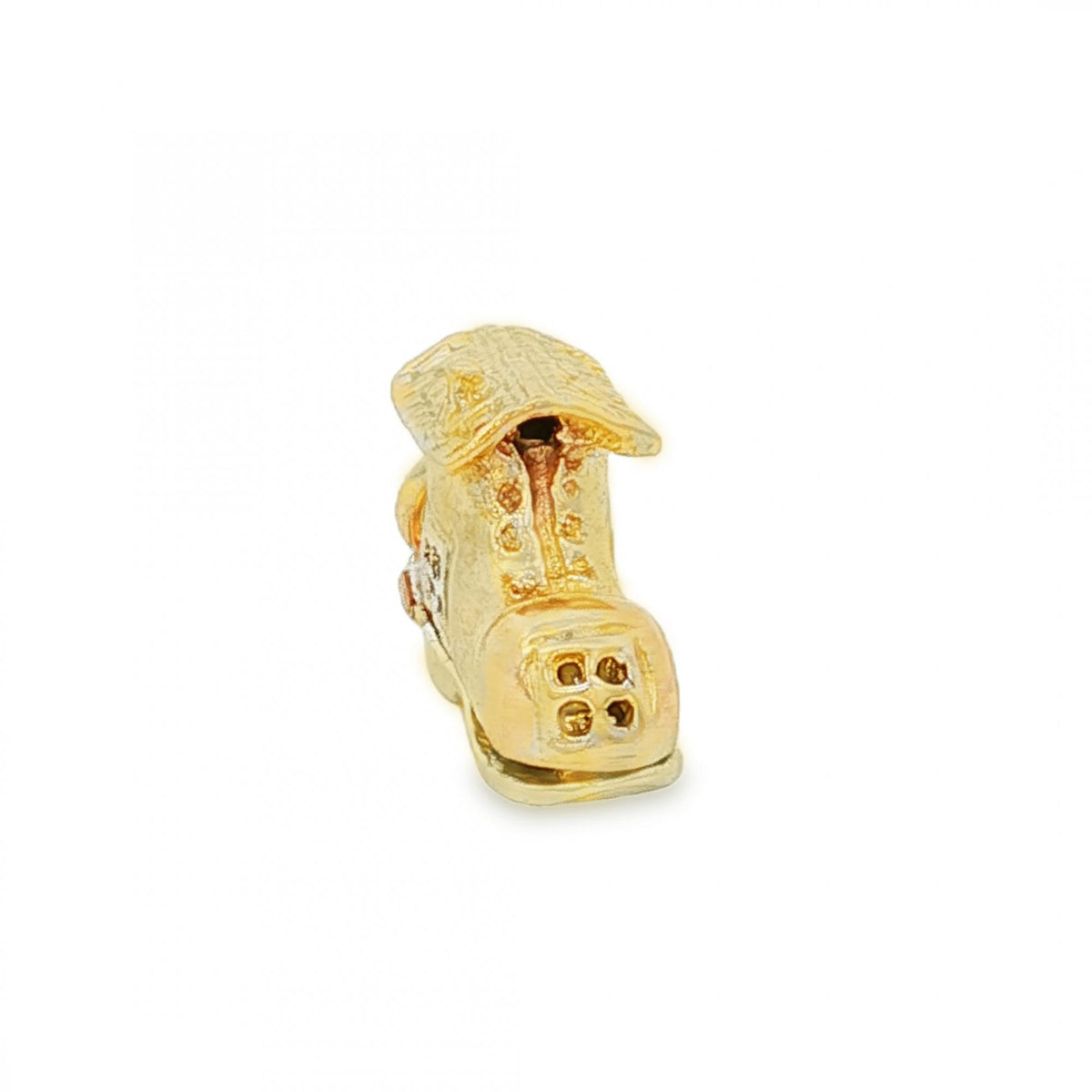 9ct Yellow Gold Hinged Shoe House Charm - 16x10x6mm - 2.5g