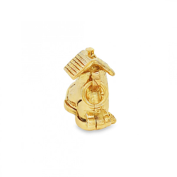 9ct Yellow Gold Hinged Shoe House Charm - 19x14x8mm - 4.3g