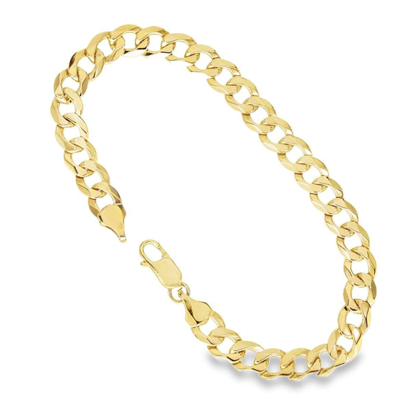 9ct Yellow Gold Curb Bracelet - 8.5" - 15.3g