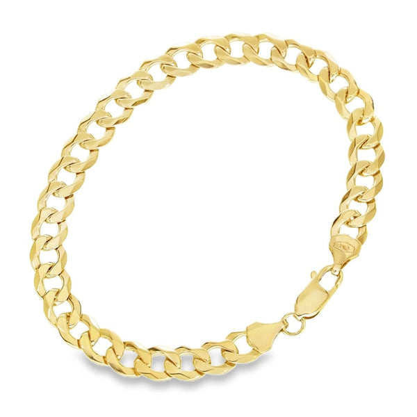 9ct Yellow Gold Curb Bracelet - 8.5" - 15.3g