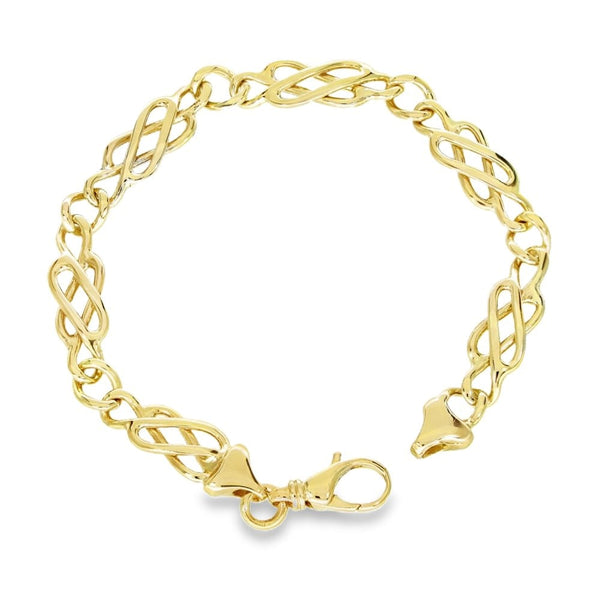 9ct Yellow Gold Celtic-Link Bracelet - 8" - 16.6g