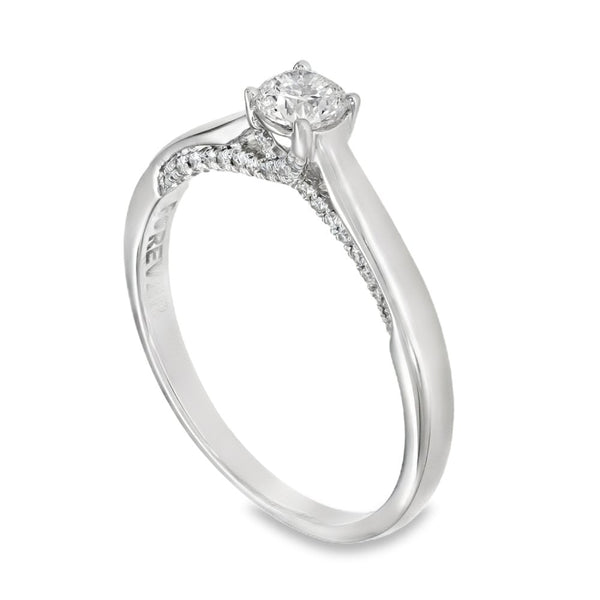 18ct Yellow Gold Diamond Twist Engagement Ring - Size Q½ -0.50ct