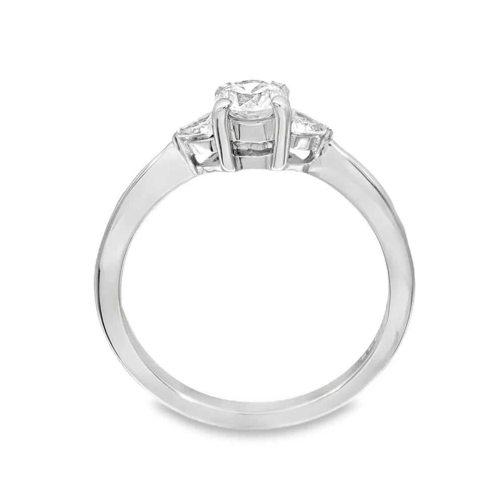 18ct White Gold Diamond Engagement Ring - Size N - 0.62ct