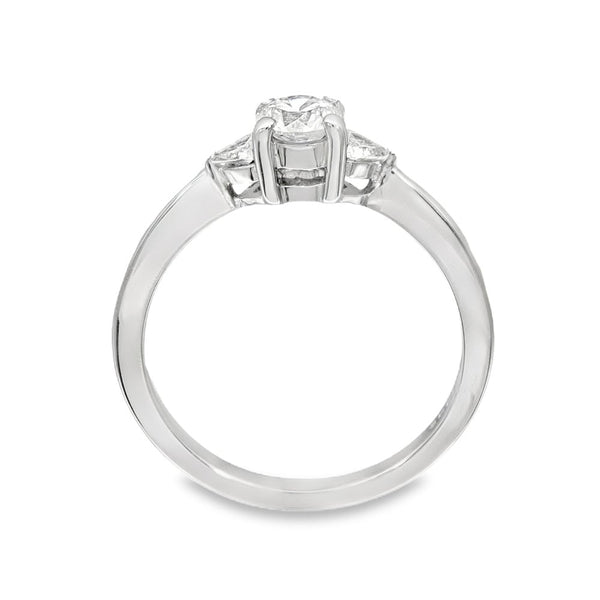 18ct White Gold Diamond Engagement Ring - Size N - 0.62ct