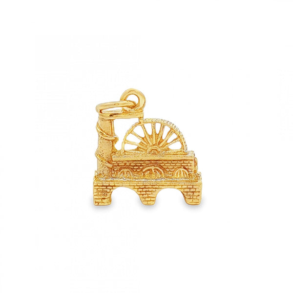 9ct Yellow Gold Waterwheel Charm - 16x17x5mm - 4.2g
