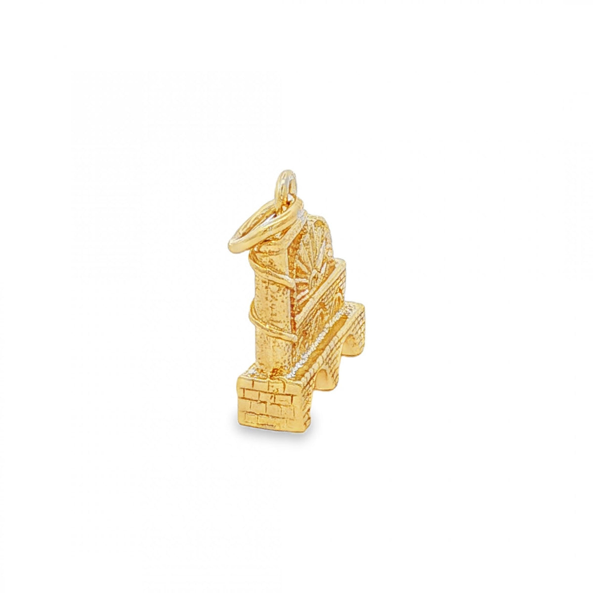 9ct Yellow Gold Waterwheel Charm - 16x17x5mm - 4.2g