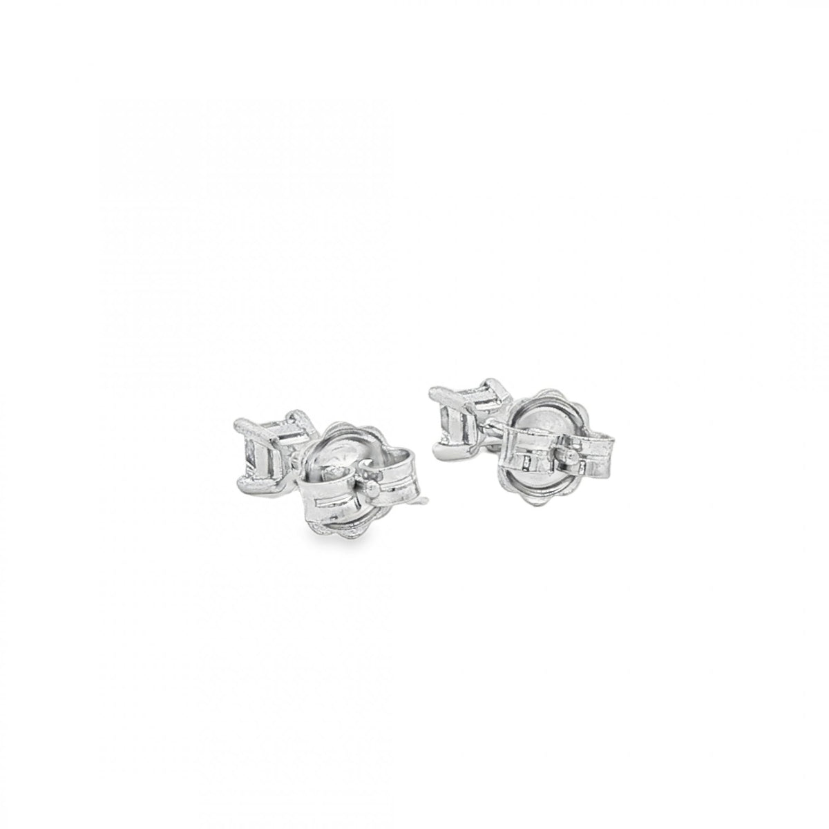 18ct White Gold Princess Diamond Stud Earrings - 5x5mm - 0.47ct