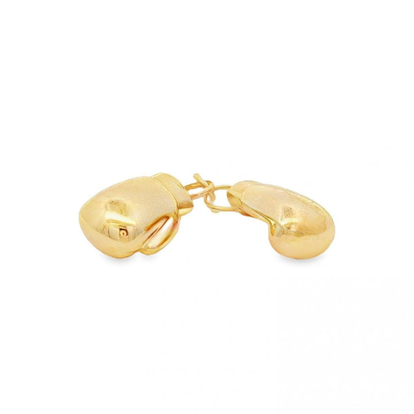 9ct Yellow Gold Chained Boxing Gloves Charm - 13x23x10mm - 3.3g