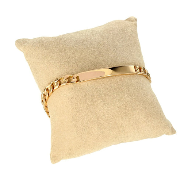 9ct Yellow Gold Curb ID Bracelet - 8.5" - 25.5g