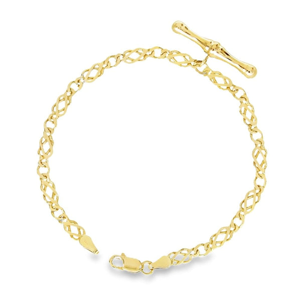 9ct Yellow Gold Celtic-Link Bracelet - 7.5" - 4.7g