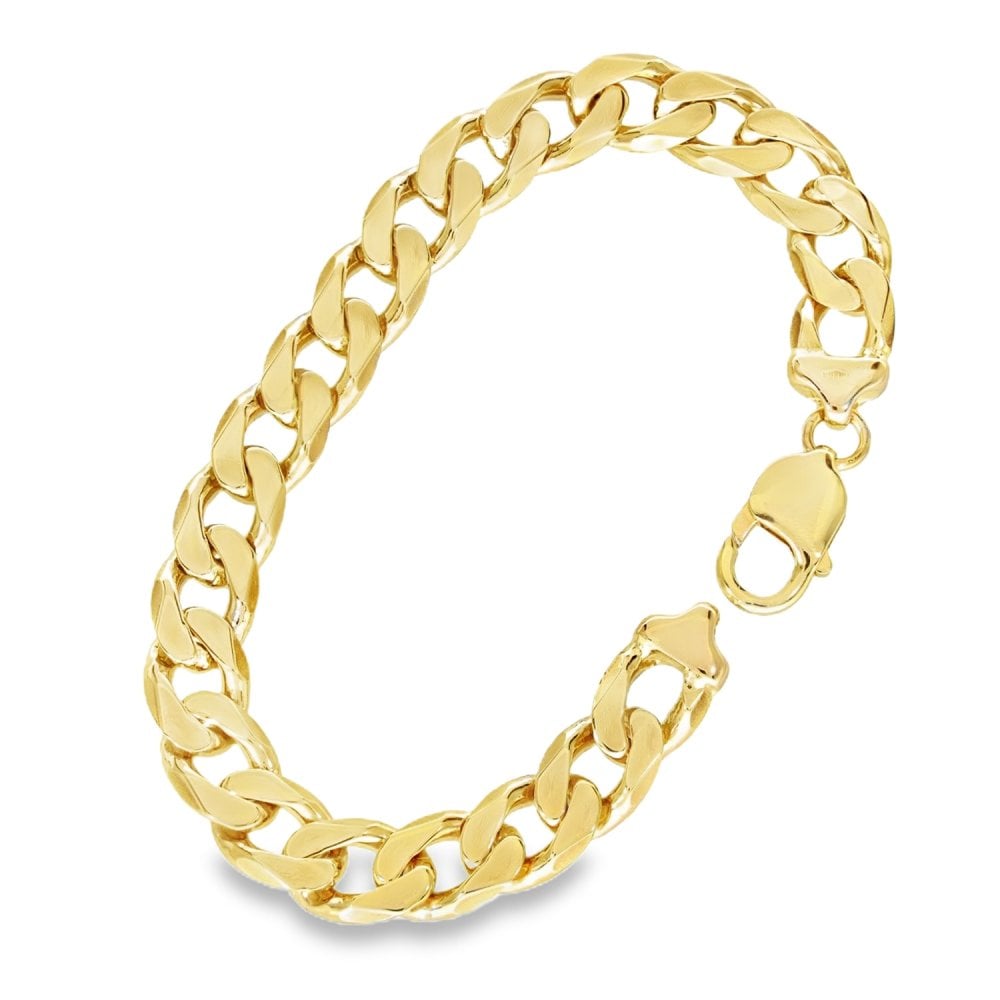 9ct Yellow Gold Heavy Curb Bracelet - 8.5" - 40.3g