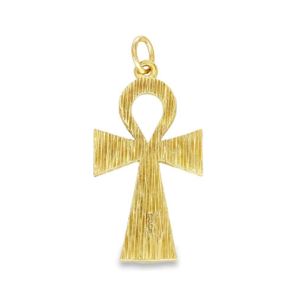 9ct Yellow Gold Large Ankh Pendant - 39x20x2.5mm - 7.7g